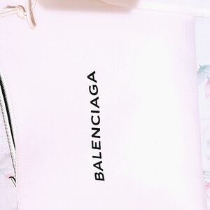BALENCIAGA Near Mint White/Cream Leather Laptop or Document Sleeve